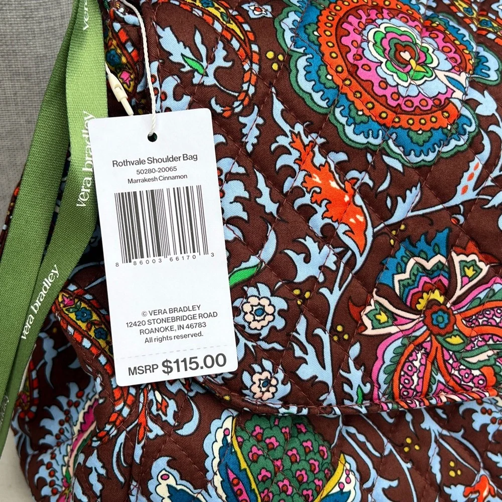 VERA BRADLEY Rothvale Shoulder bag Marrakesh Cinnamon textile floral brown